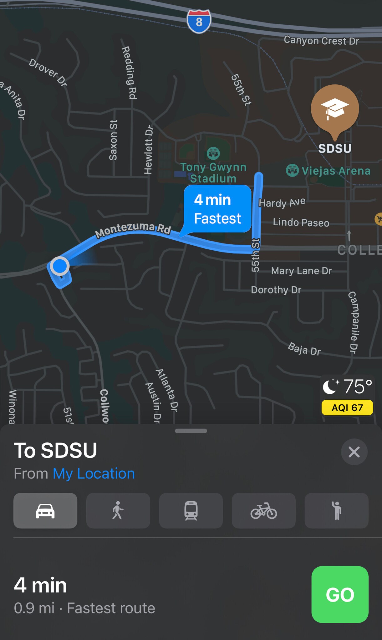 Walking distance to SDSU - 5055 Collwood Blvd