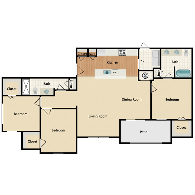Floorplan - Prairie Creek Apartments & Townhomes