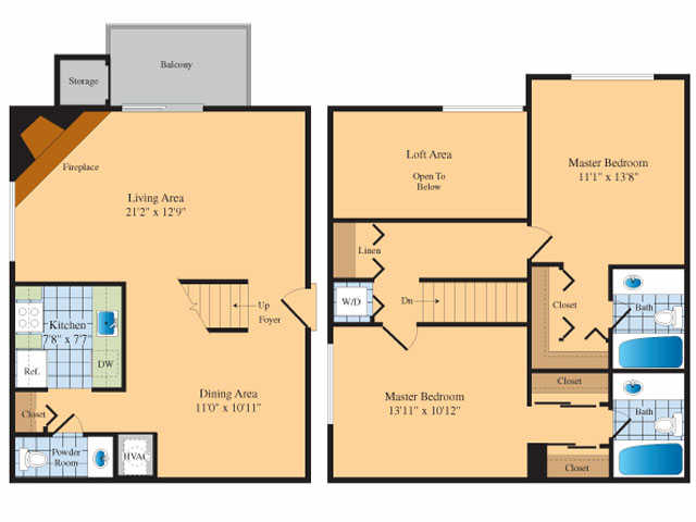 2BR 2.5 BA F 1341 - Elme Bethesda