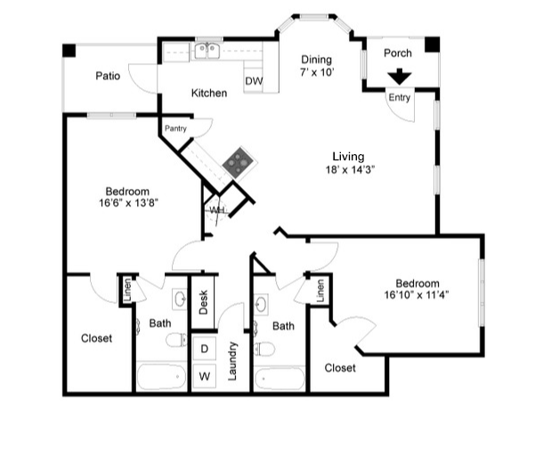 Floorplan - Villas at Houston Levee East