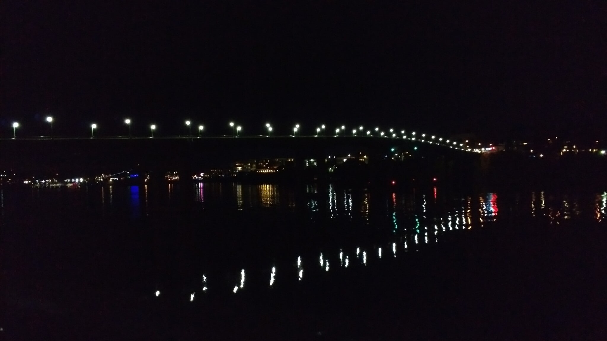 Manette Bridge from Balcony at Night. Enjoy bridge firework display from your own deck. - 1127 Wheaton Way, C-1