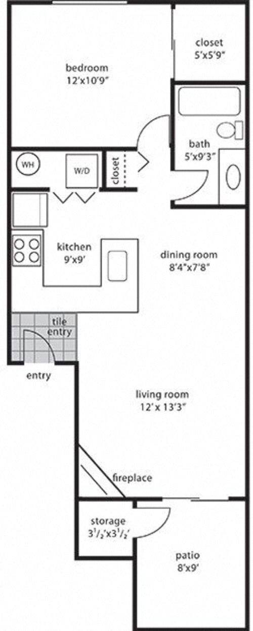 Floorplan - Stratford Apartments