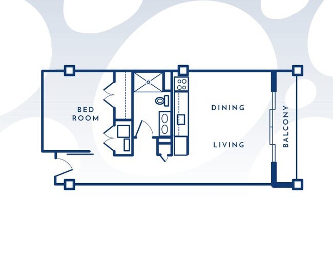 710 sf - The Meridia Apartments