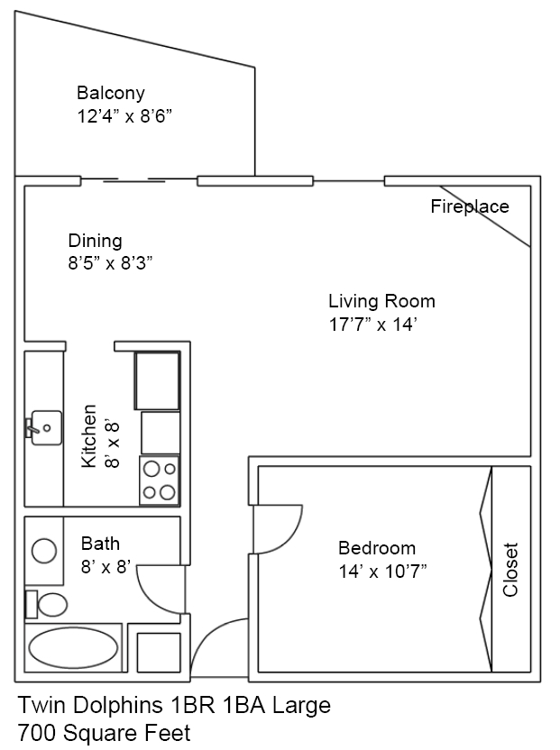 1BR/1BA - Twin Dolphin/Creekside