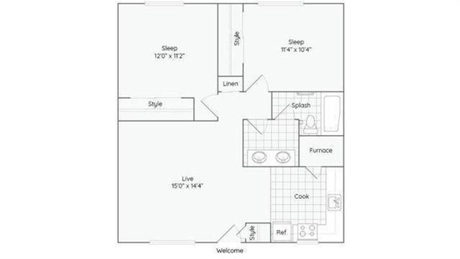 Floorplan - Oak Park Apartments