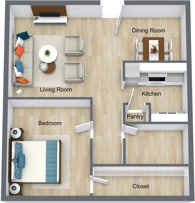 1 Bedroom, 1 Bathroom - Decker Place Apartments