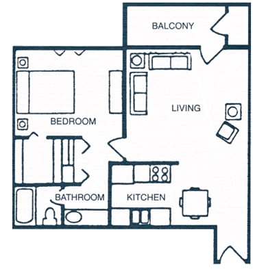 1BR/1BA - Fox Point Apartments