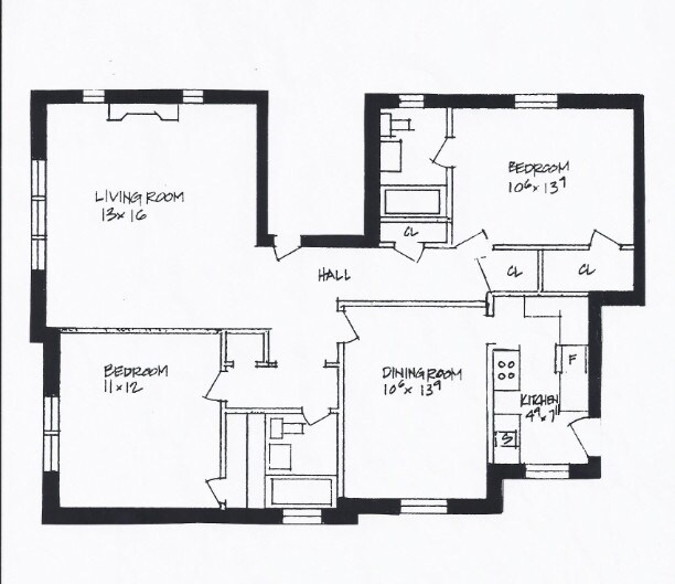 Floorplan - 609-17 N. Sheridan Rd.