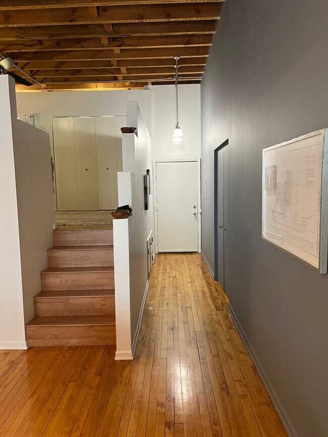 Hallway and stair to bedroom - 3201 N Seminary Ave