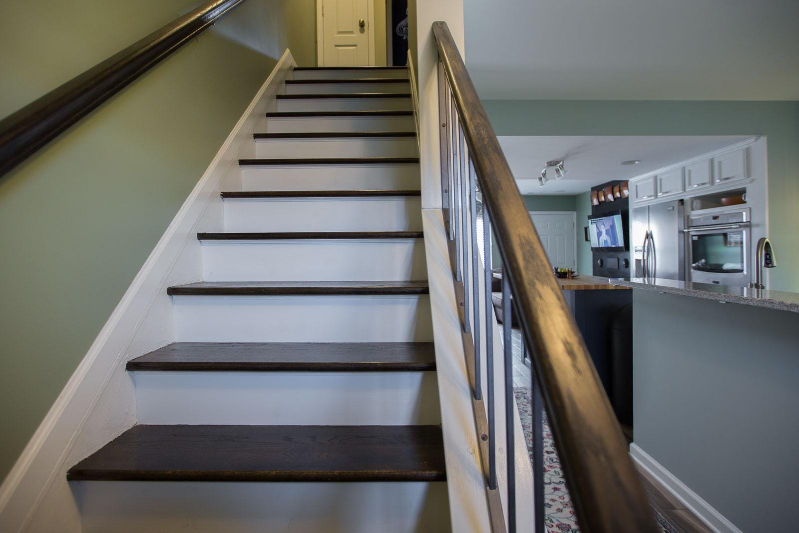 Stairway leading to bedrooms and full bath - 3000 Golden Rd