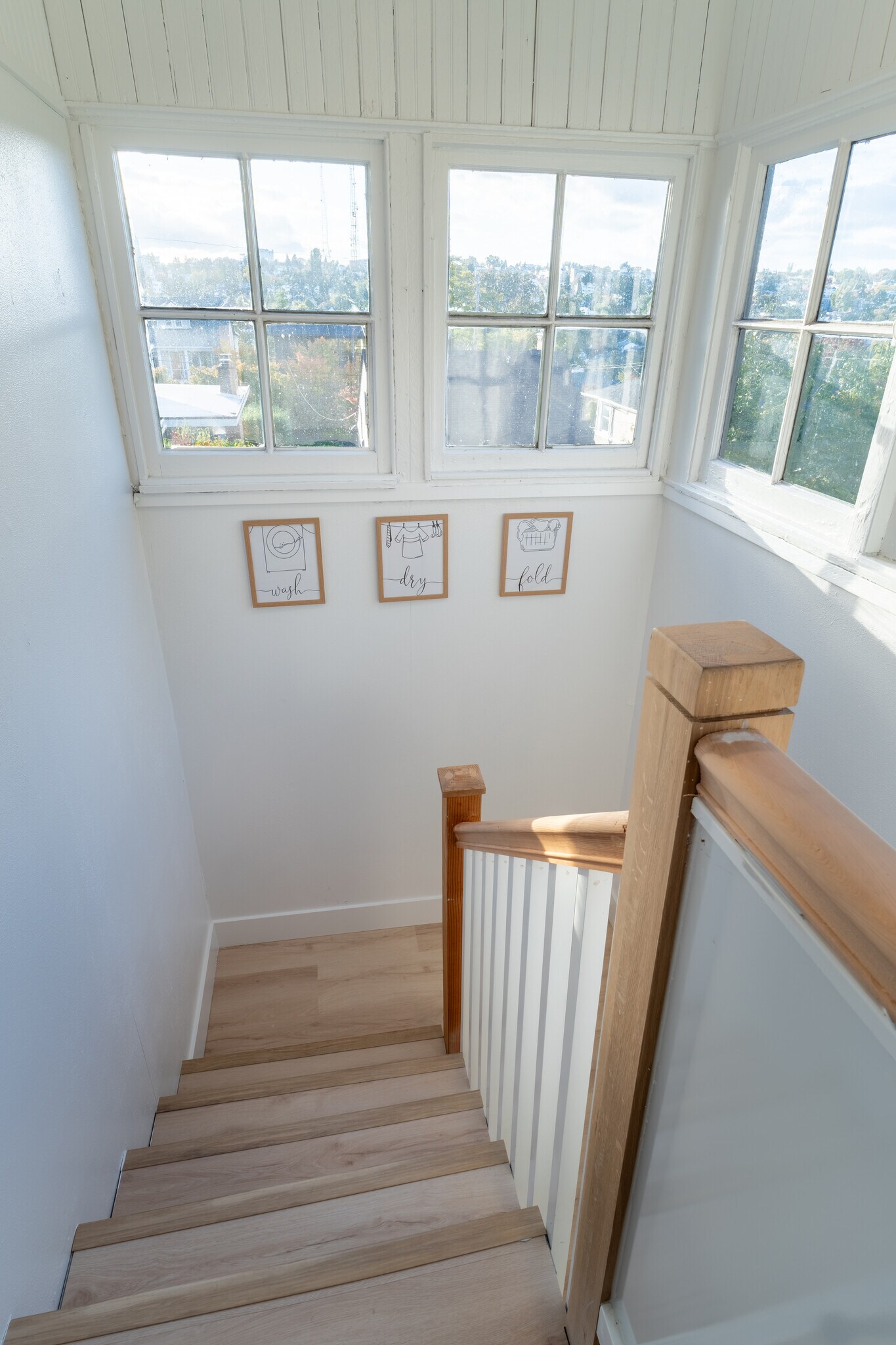 Stairs leading down to private and enclosed laundry room - 1519 32nd Ave