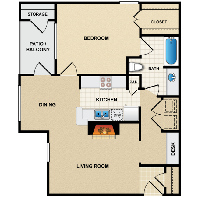 Floorplan - Crescent Apartment Homes