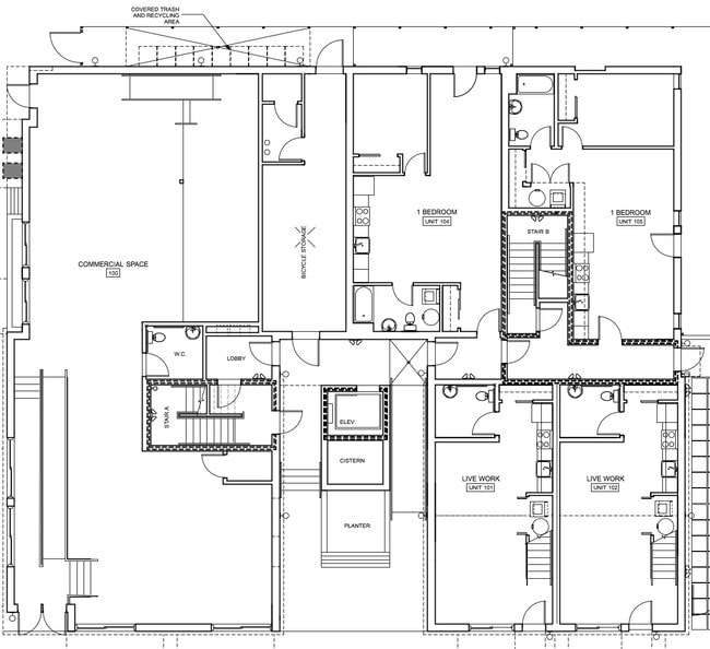 1st Floor Plan - Woodlawn Apartments