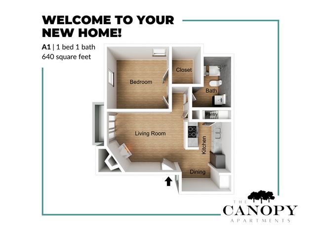 1 bed 1 bath - The Canopy