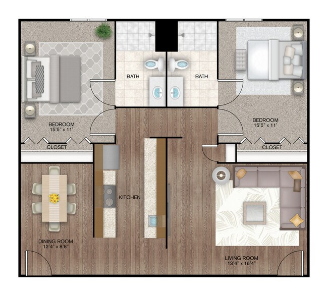 Floorplan - New Forest Haven - 55+ Apartments