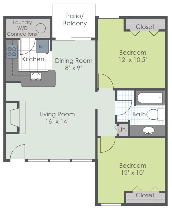 Floorplan - The Advantages Apartments