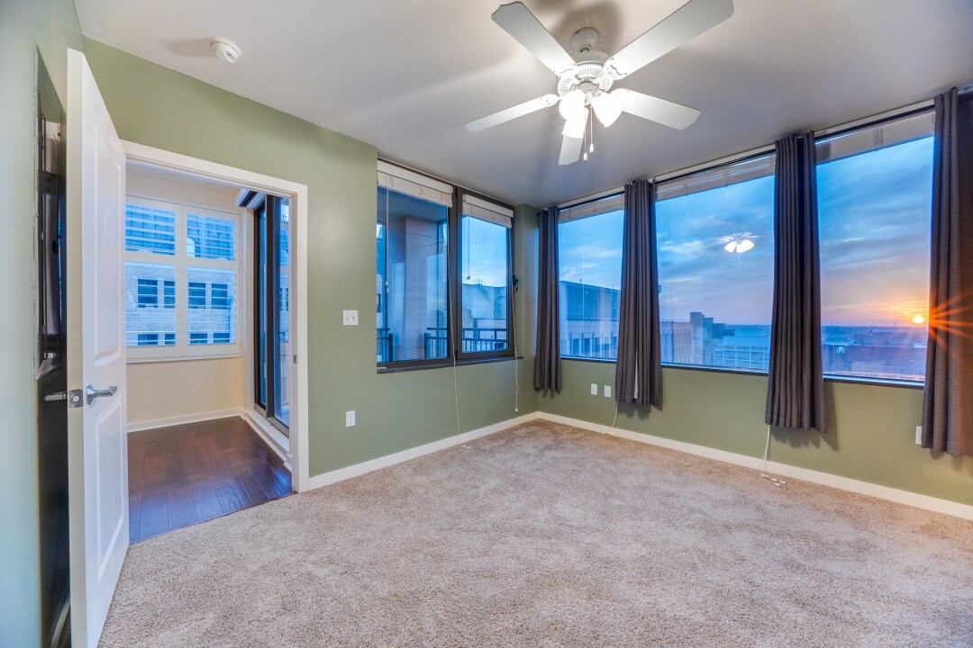 bedroom opening to the balcony - 1200 Main St