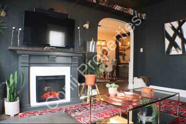 gas fireplace in living room - 358 Roosevelt Ave
