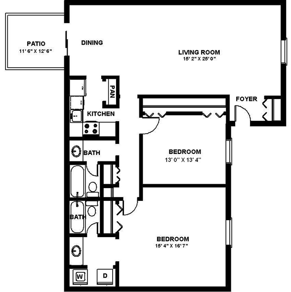 Two Bedroom J - Provincial North Apartments