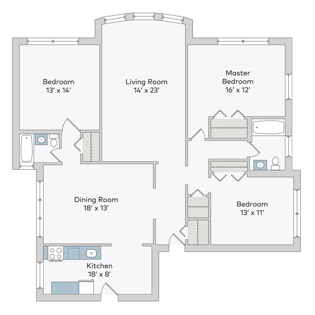 Floorplan - 5222-38 S. Drexel Avenue