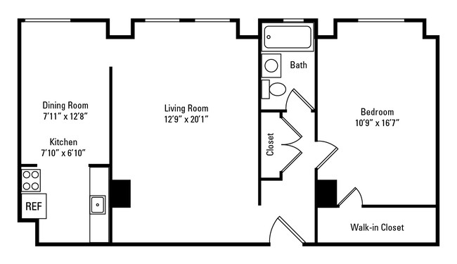 Floorplan - 7100 South Shore Apartment Homes