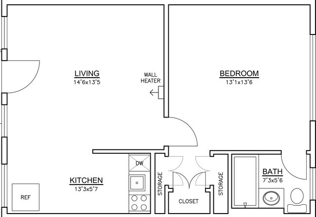 Floorplan - Hawthorne Apartment Homes