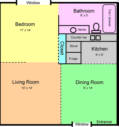 1BR/1BA - Carousel Village Apartments