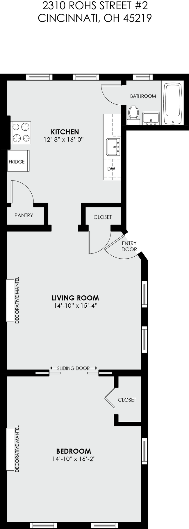 Apt. #2 Floor Plans - 2310 Rohs St