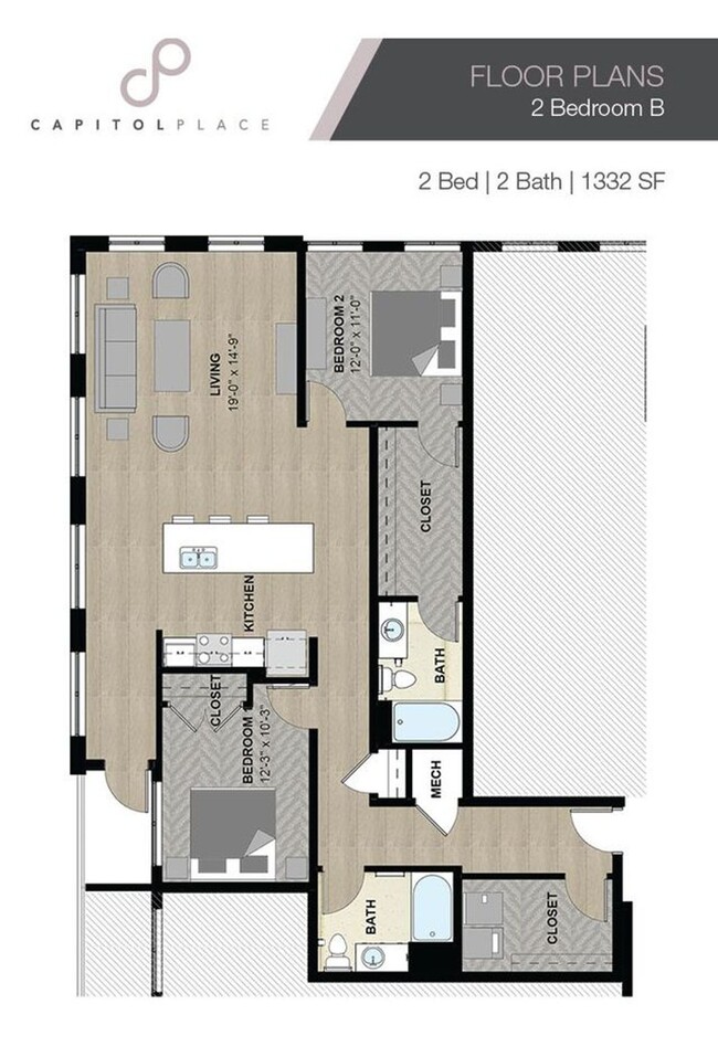 Floorplan - Capitol Place Apartments