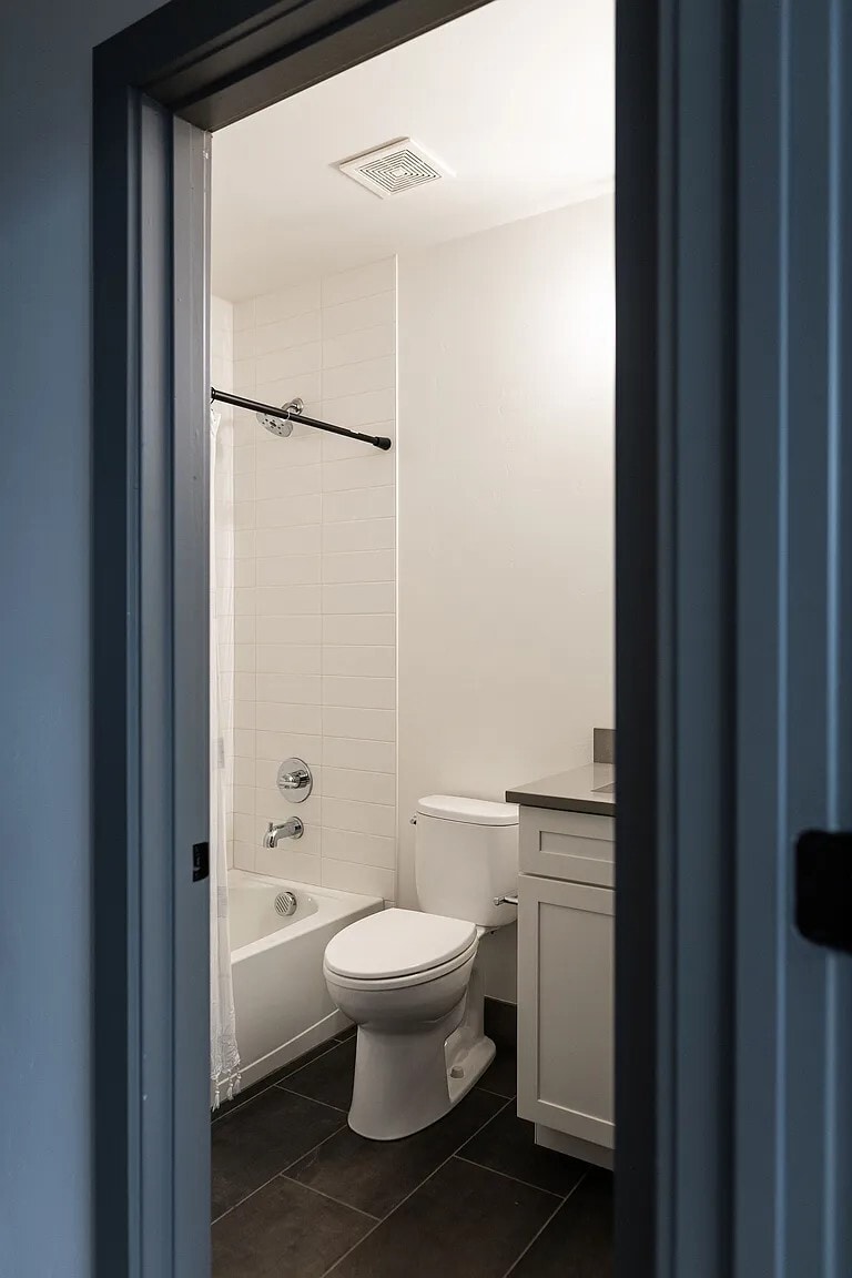 Upstairs Second / Guest Bath with full shower and tub - 3505 S Marion St