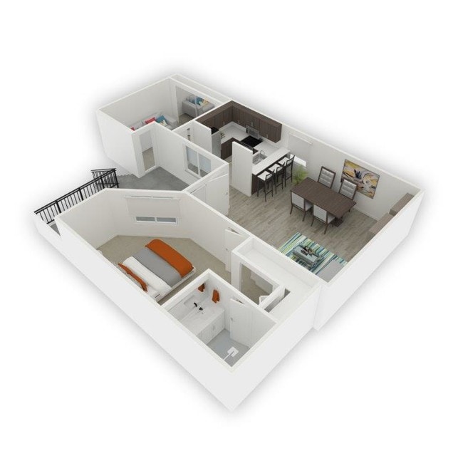 2 Bedroom 1 Bath - Elements 616