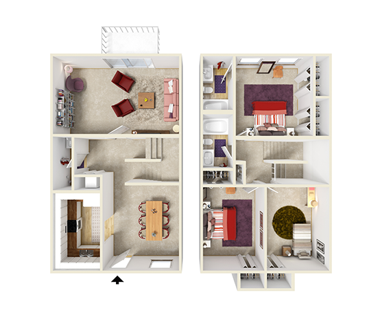 Floorplan - Laurel Ridge Apartments