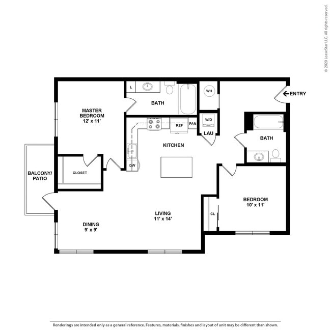 Floorplan - The Piedmont Apartments