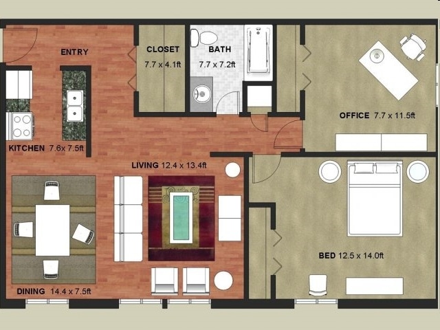 2BR/1BA - Granite Ridge