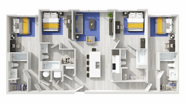 D1: 4BD | 4BA | 1410 SF - The Assembly