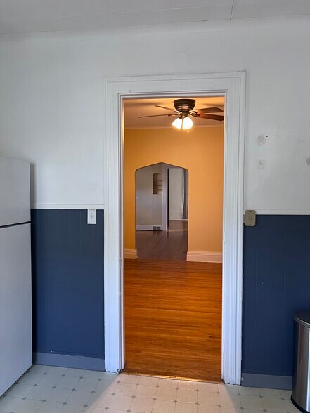 View from kitchen looking into dining room - 197 Brunswick St