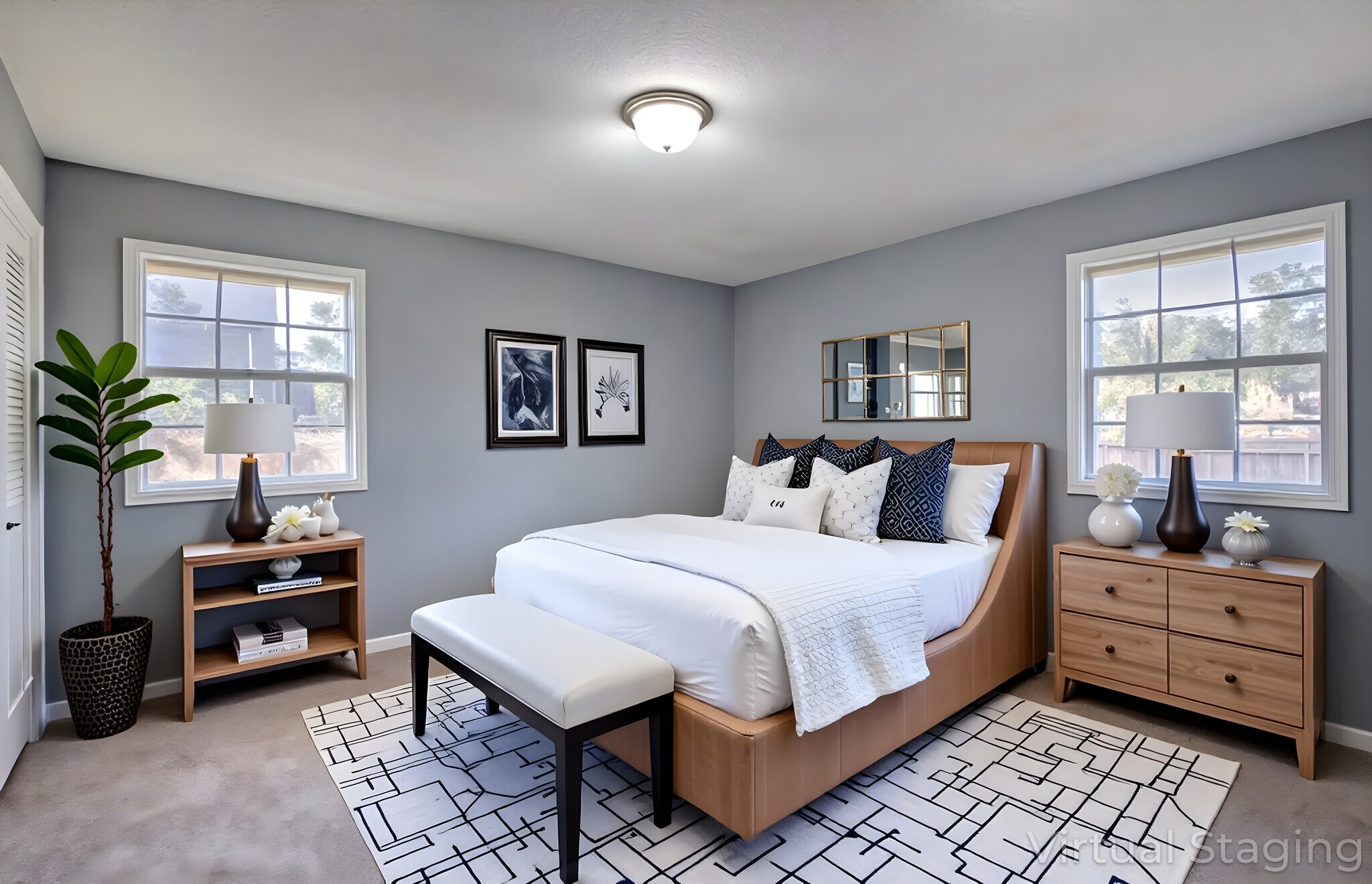 AI Staged Bedroom - 11315 Ethan Allen Dr
