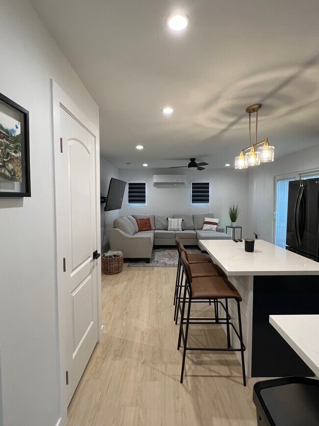 Kitchen island with all new appliances. - 2016 N Ave