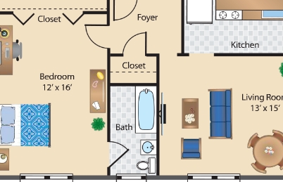 1BR/1BA - The Rodman Apartments