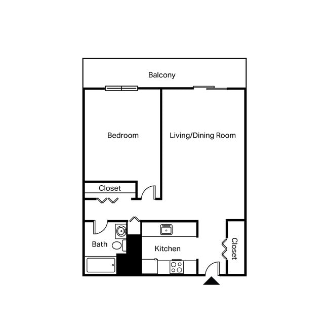 Floorplan - Park Place Towers - Income Restricted 62+