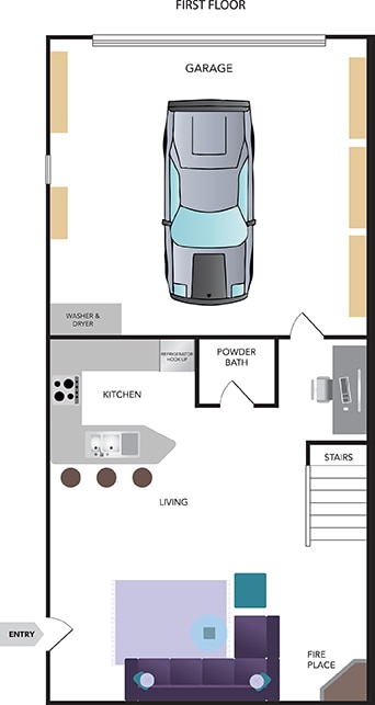 Floorplan - Willow Crest Townhome Aparmtents