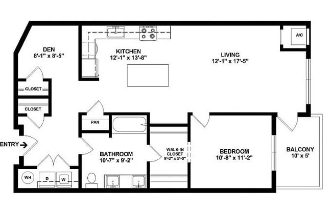 A8D Alternate Style Floorplan w Dimensions - Maple and Main