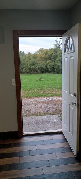 Back door and back yard - 1029 Highway 65