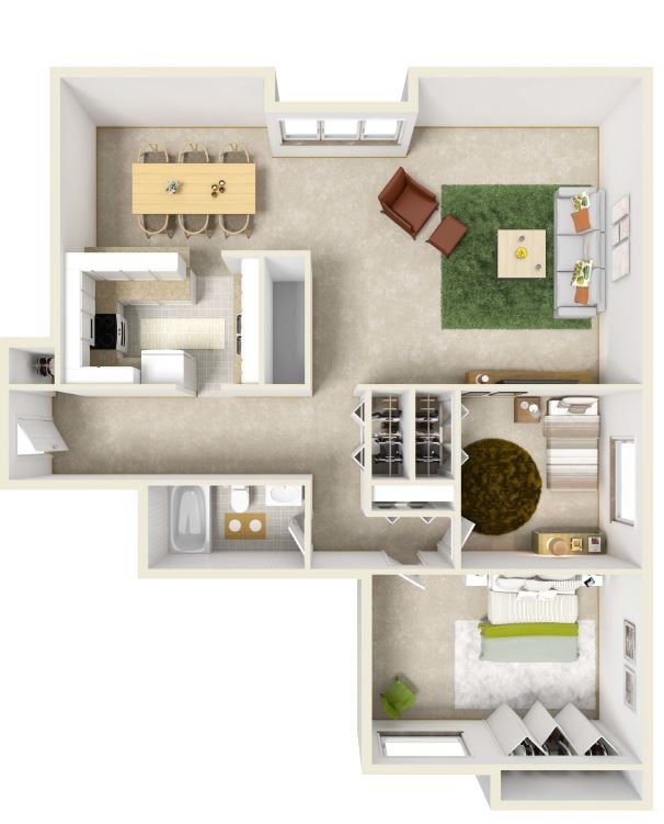 2Brm 1 Bath - Clay Court Apartments