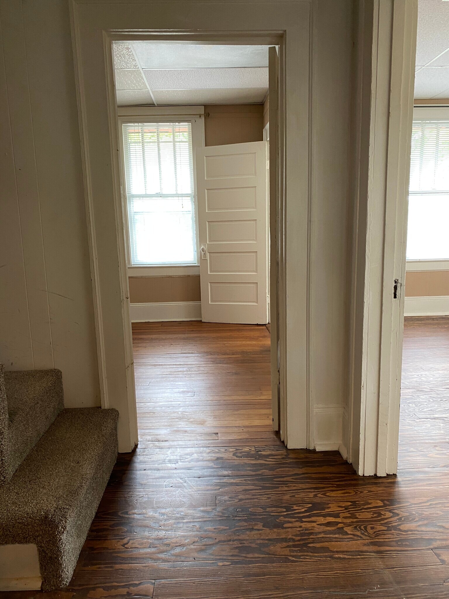 Office from hallway, Living Room on right - 222 W End Blvd
