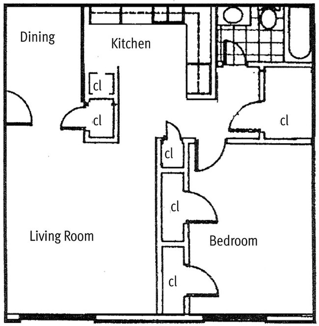 1BR/1BA - Country View Apartments