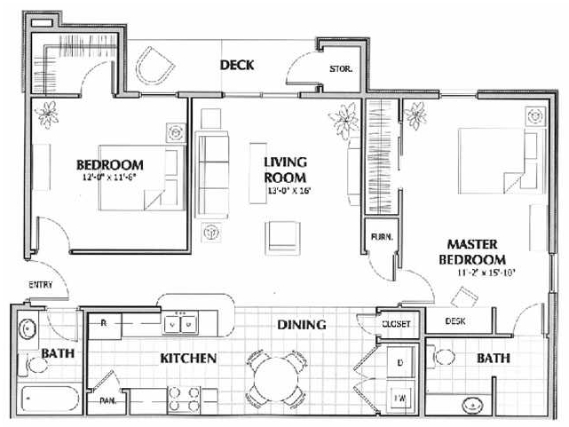 2BR/2BA - Golden Pond