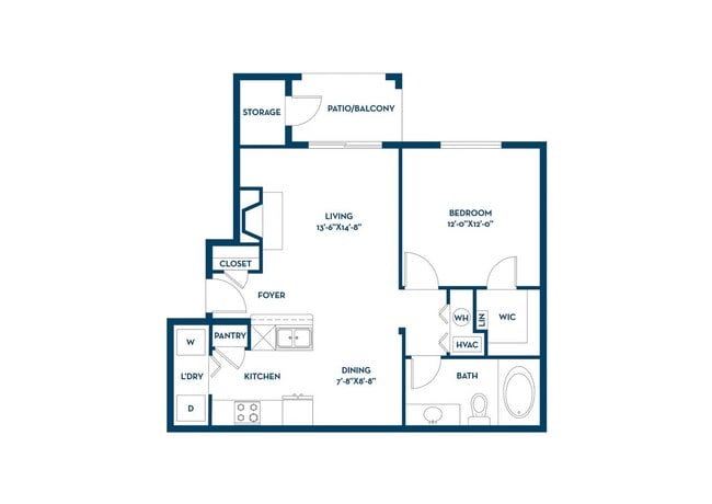1 Bedroom | 1 Bath | 765 SF - Avalon Oaks Apartments