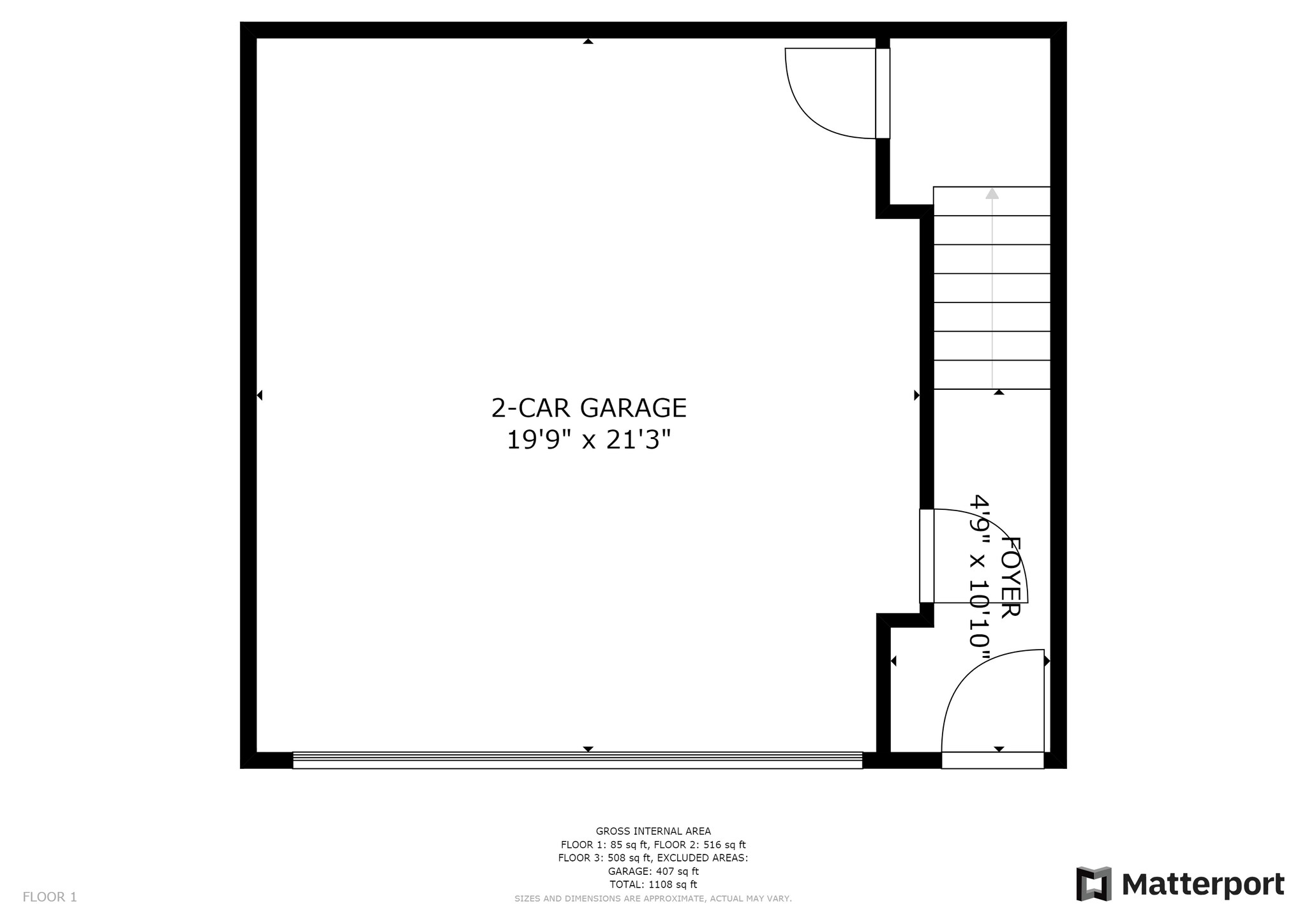Floor Plan Garage - 388 NE Kingwood