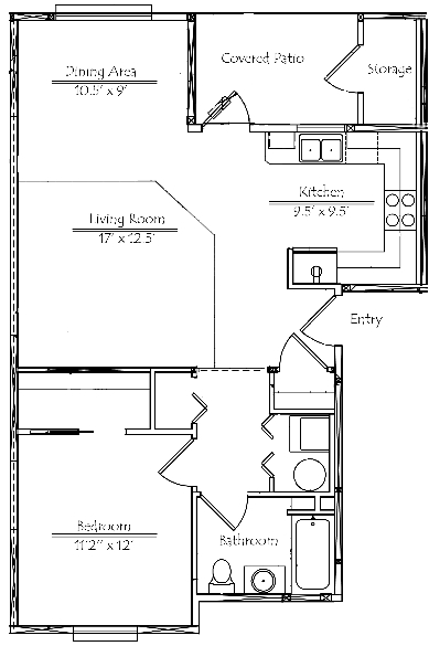 2BR/1BA - Castle Creek Apartments